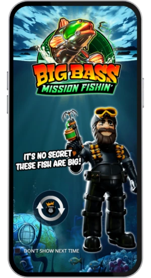 Big Bass Mission Fishin intro screen